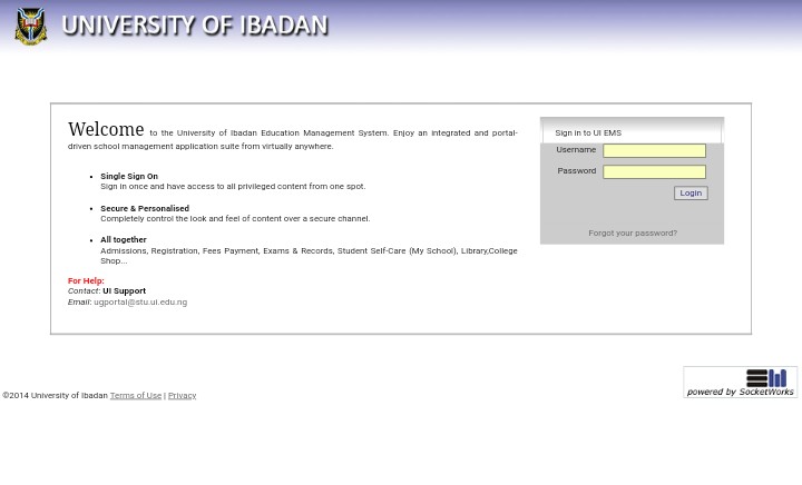 Ibadan University student portal portal.iu.edu.ng for Online registration, accommodation and fee payment
