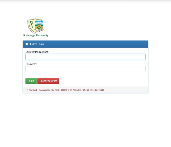 Kirinyaga university website and KYU Student portal for online registration, fee statement