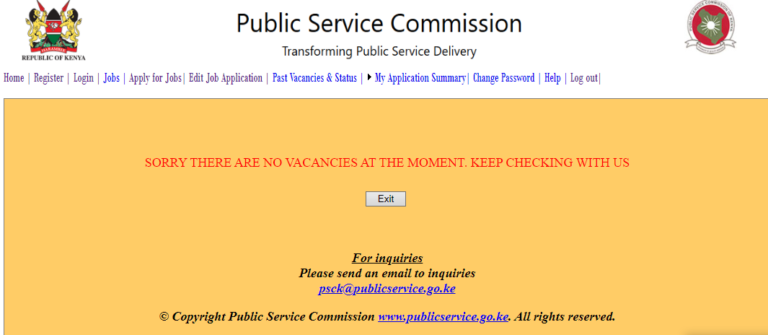 How to log in to Public Service Commission portal for application of internships and jobs