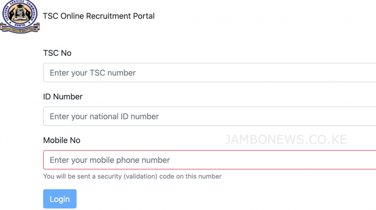 How to apply for TSC Internship jobs online through TSC Website (hrmis.tsc.go.ke)