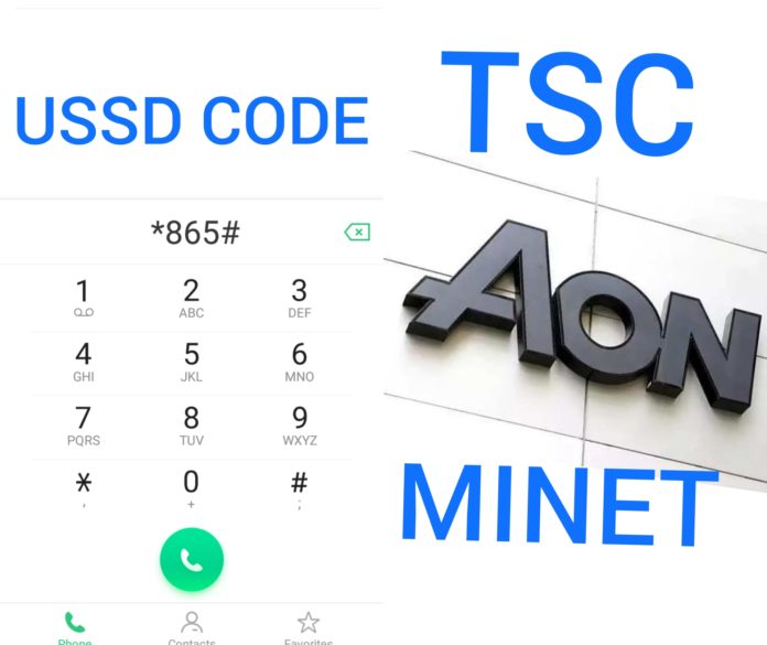 TSC AON Minet USSD Code *865#