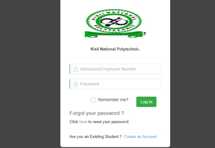 Kisii National Polytechnic Student Portal; Online course application, Fees Structure