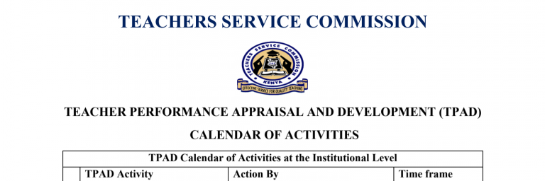 TSC Opens TPAD Portal for Term One 2022 Calendar of Activities