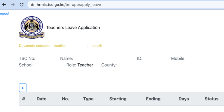 How To Apply For TSC Leaves Online
