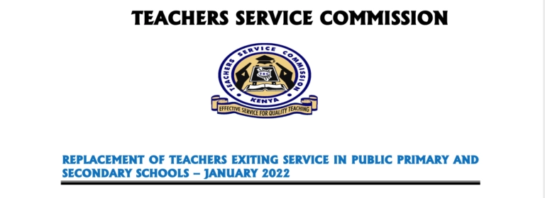 TSC Replacement Vacancies Per County/School January 2022 pdf