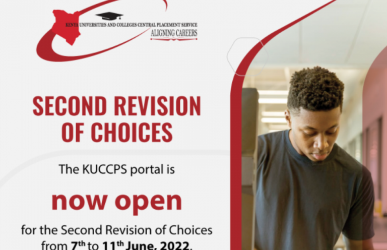 KUCCPS opens student portal for Second Revision of degree, diploma and certificate choices 2024/2025